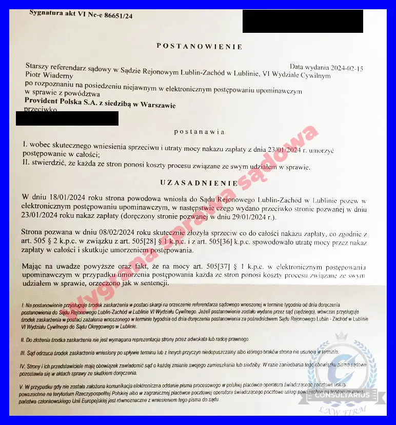 Jak złożyć sprzeciw od nakazu zapłaty?